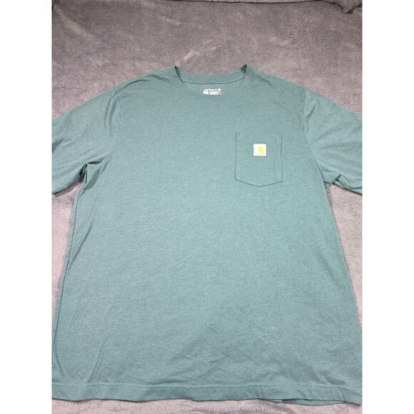 Carhartt Other - Carhart 2XL Short Sleeve T Shirt Relaxed Fit Model TK7523-M Green Pocket T Logo